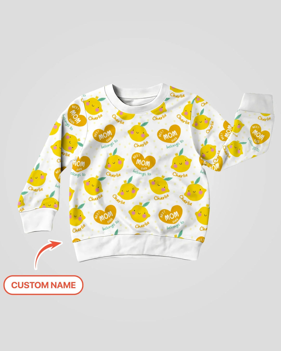 Custom Name Best Mom Ever Belongs to Bamboo Crewneck Sweatshirt