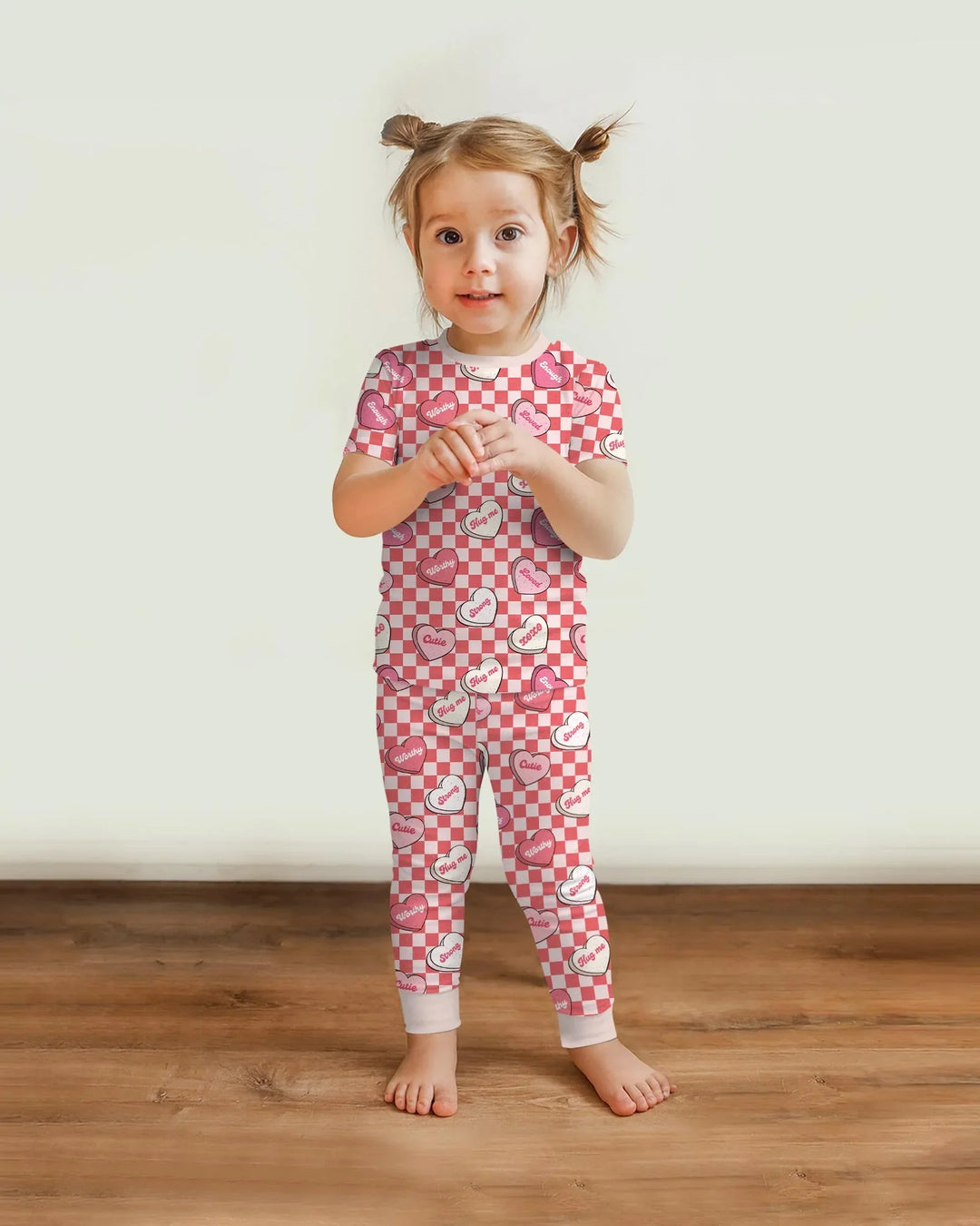 Valentine in Hearts Two Piece Short Sleeve Pajama Set