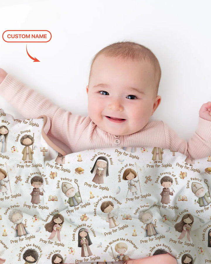 Pray For Me Custom Name Bamboo Blanket