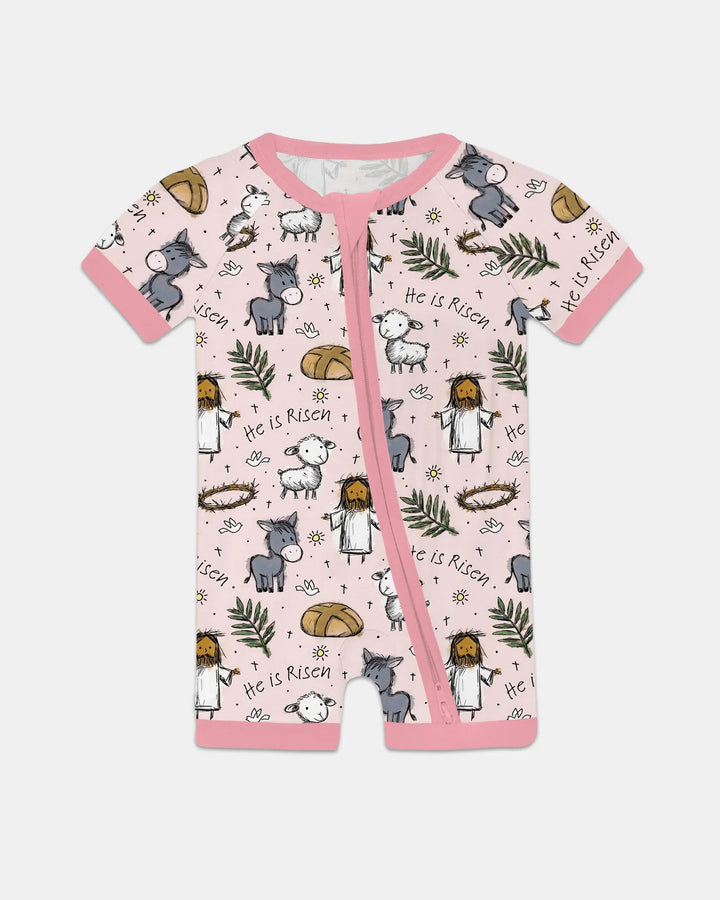 He Is Risen Easter Family Matching Shorty Zippy