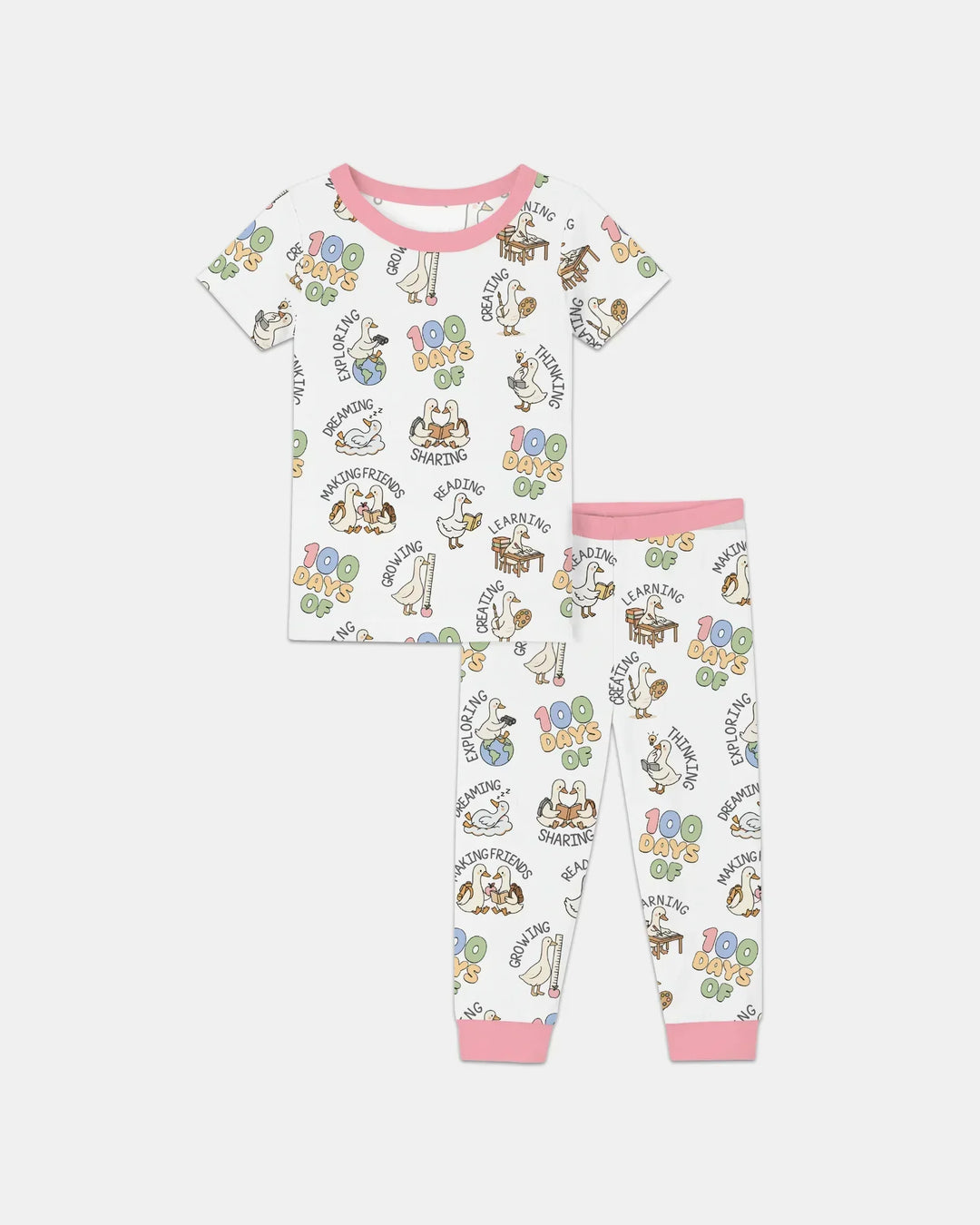 100 Days Of... Two Piece Short Sleeve Pajama Set