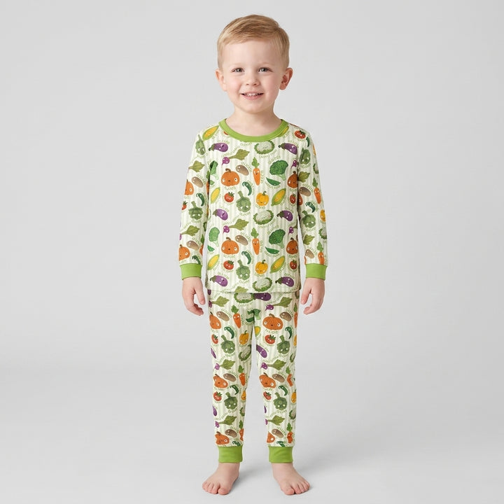 Locally Grown Baby Custom Name Bamboo Two Piece Long Sleeve Pajama Set