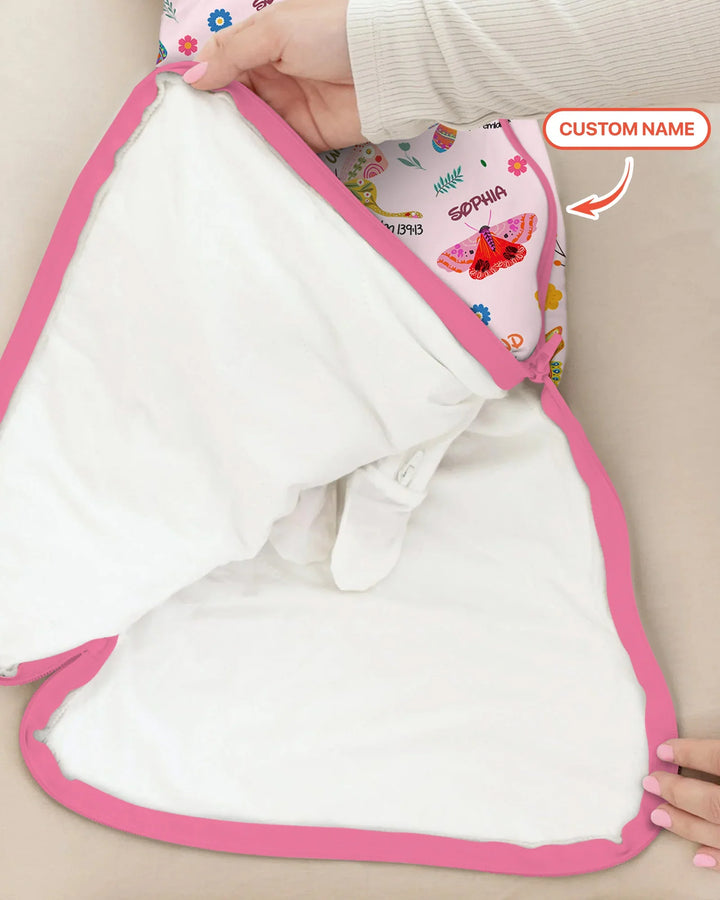 Nombre Personalizado Dios dice que soy Mariposa Bambú Saco de Dormir
