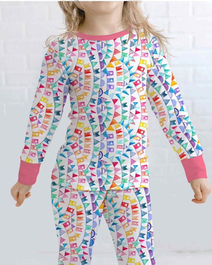 Conjunto de pijama de dos piezas de bambú con mangas largas, plantilla PERSONALIZADA