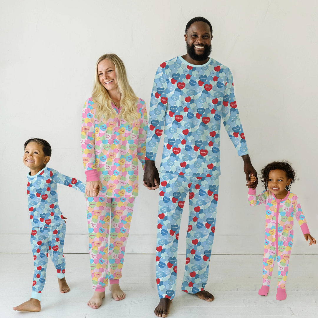 Valentine Candy Crush Family Matching Men's Pajama Set