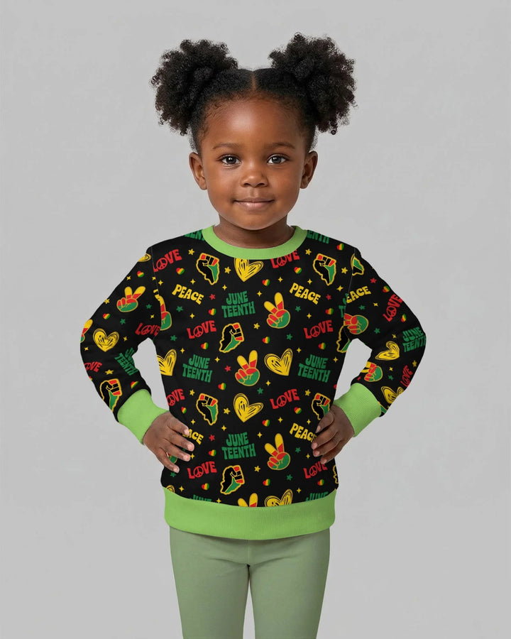 Peace Love Juneteenth Bamboo Crewneck Sweatshirt