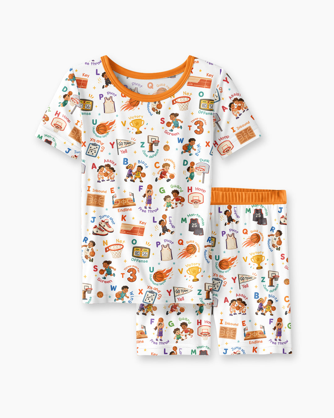 Schlafanzug-Set zweiteilig, kurze Ärmel, kurze Hose, Bambus