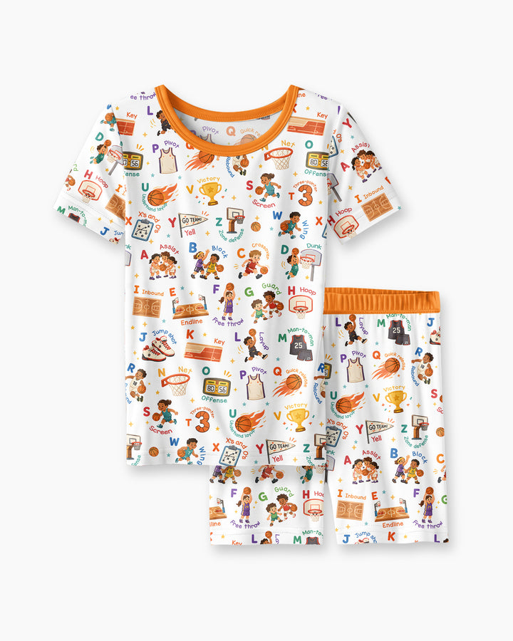 Schlafanzug-Set zweiteilig, kurze Ärmel, kurze Hose, Bambus