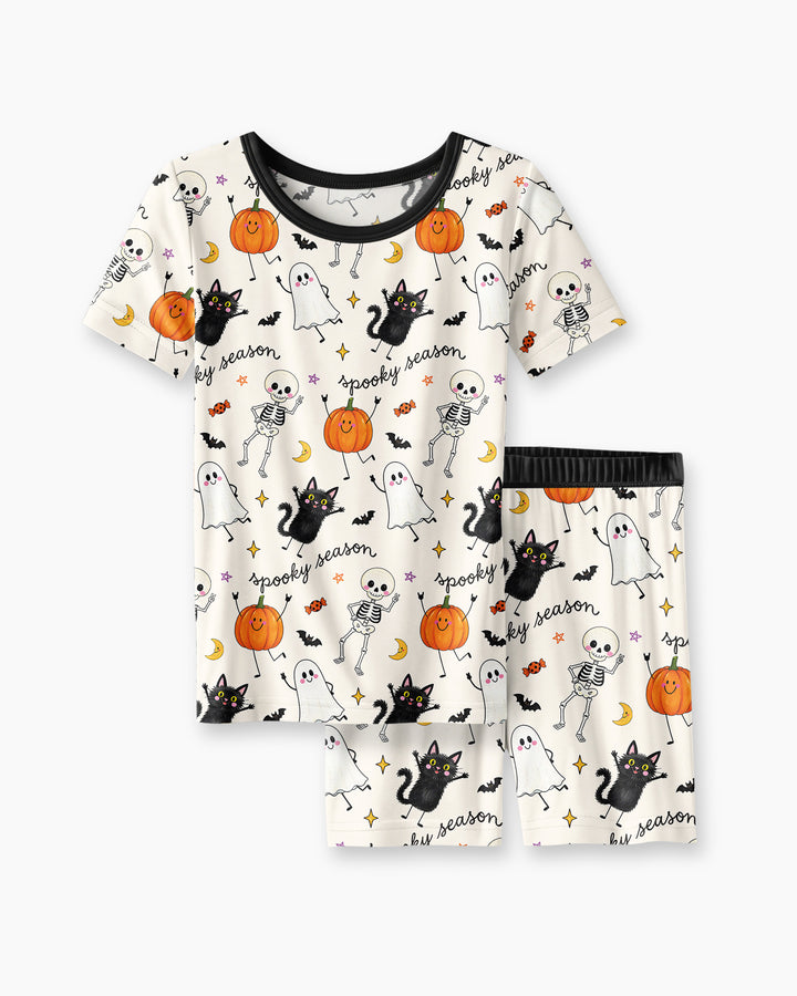 Hangin’ With My Boos Bamboo Two Piece Short Sleeve Shorts Pajama Set