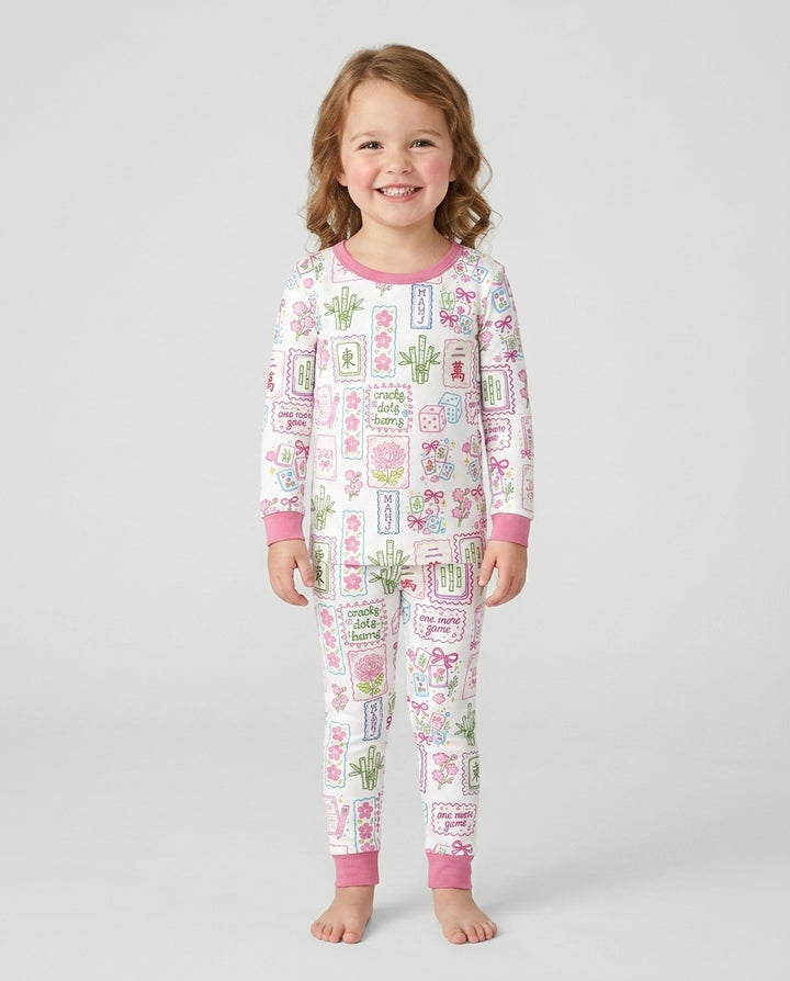Cracks, Dots & Bams Mommy & Me Matching Bamboo Two Piece Long Sleeve Pajama Set