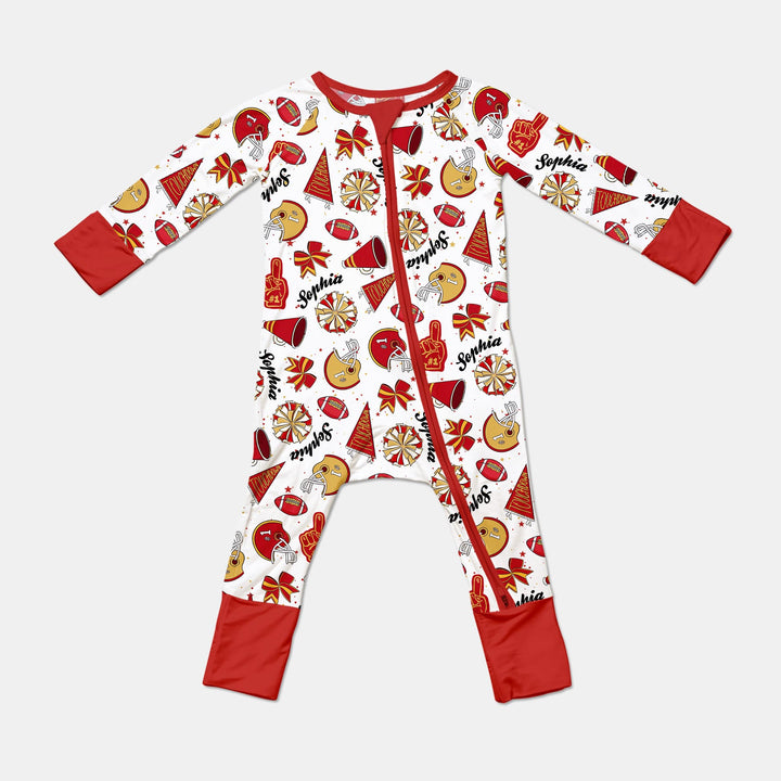 Custom Name Football Cheerleader Convertible Zippy