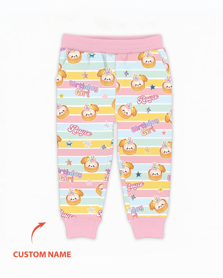 Custom Dumpling Birthday Girl  Bamboo Jogger