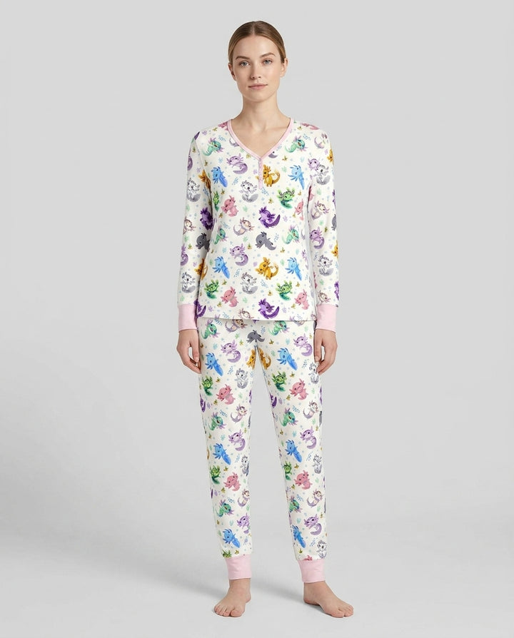 I Love You Axolotl Bamboo Women Pajama Set