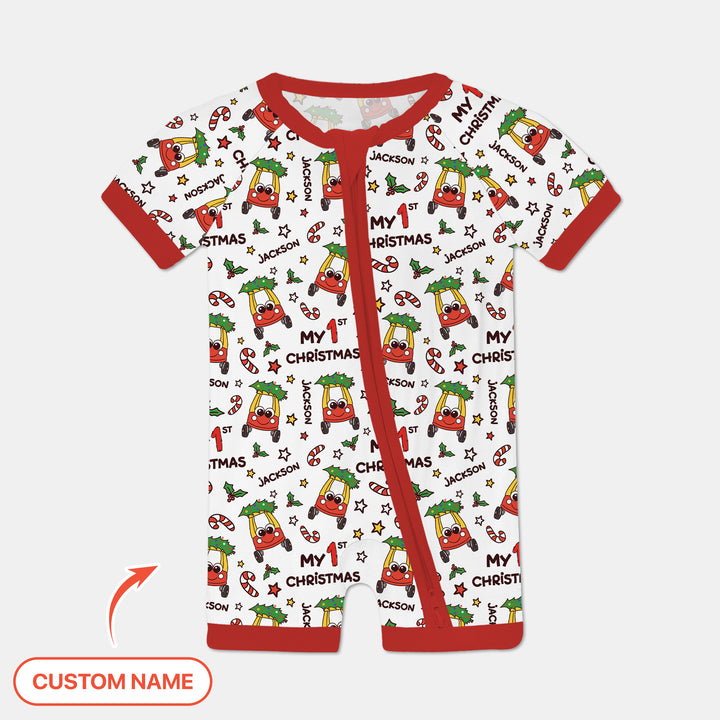 Custom Name Baby Car My 1st Christmas Shorty Zippy