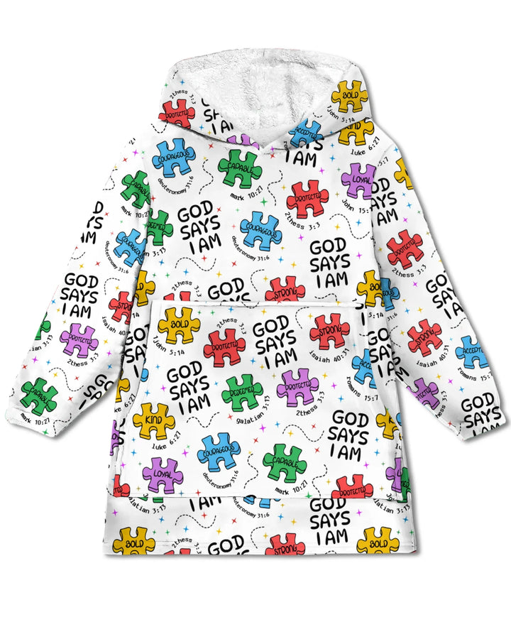 All Pieces Belong Wearable Blanket Hoodie