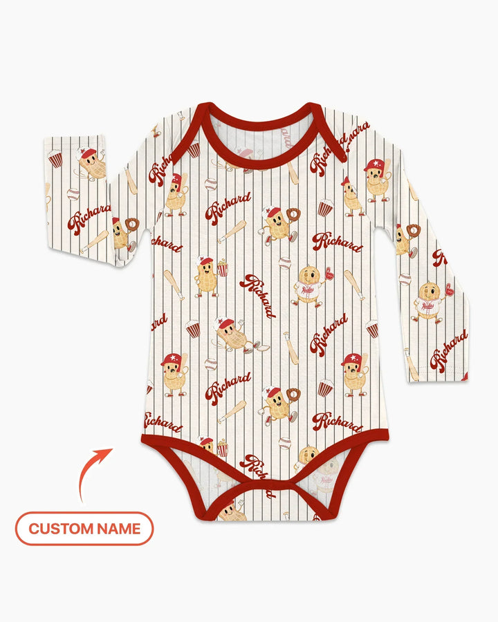 Custom Nam Retro Ballgame Bamboo Bodysuit