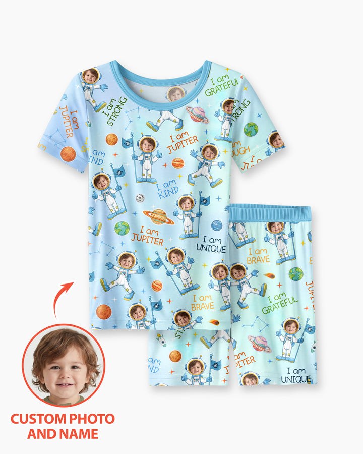 Zweiteiliges, kurzärmliges Pyjama-Set mit Marienkäfern