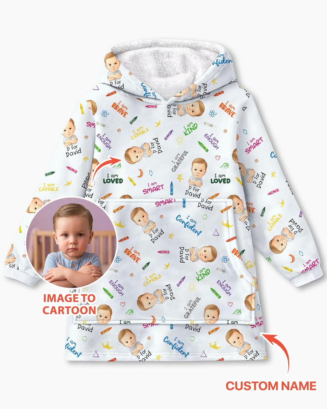 Benutzerdefinierter Bambus-Deckenhoodie (Vorlage)
