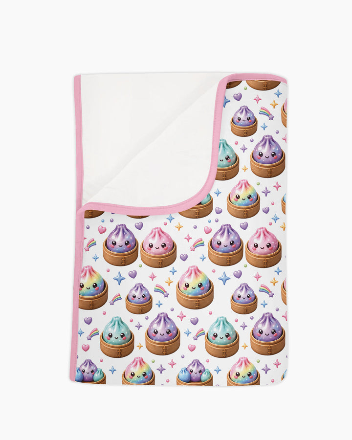 Cute Glitter Dumpling Bamboo Blanket