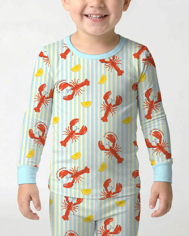 Crawfish Pinch Bamboo Two Piece Long Sleeve Pajama Set