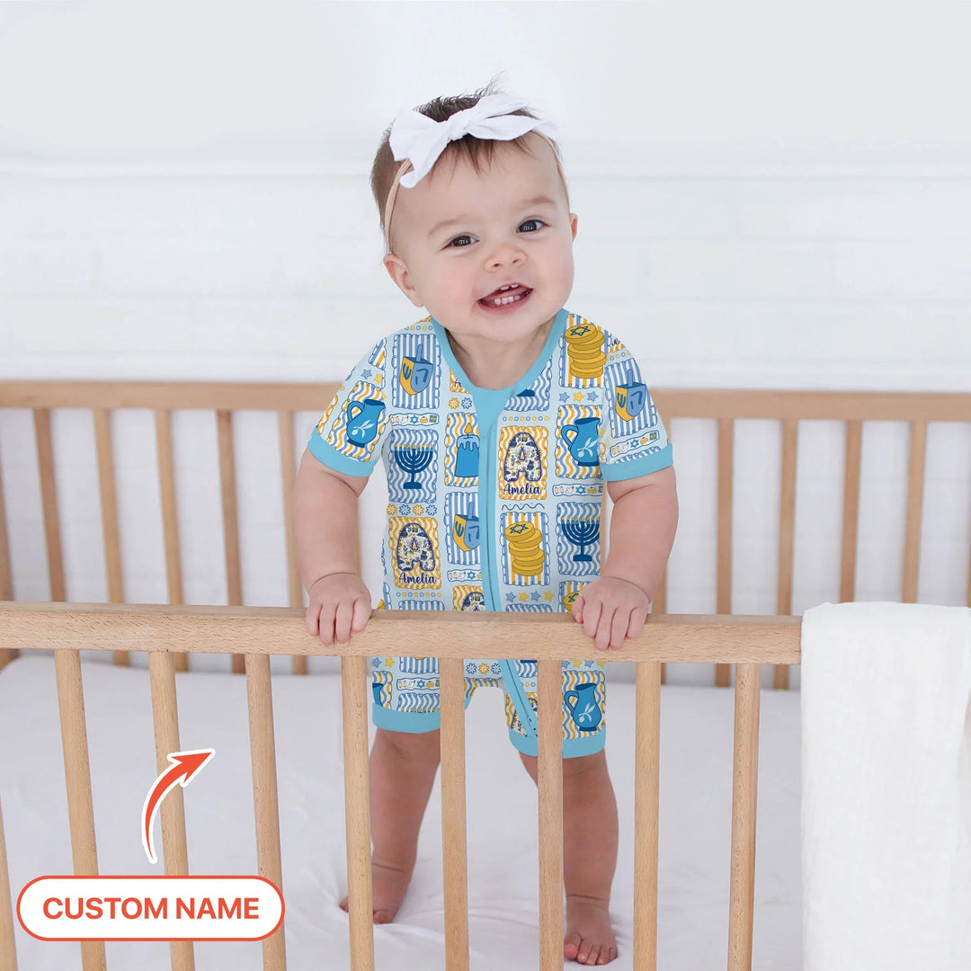 Custom Name Hanukkah Wonderland Shorty Zippy