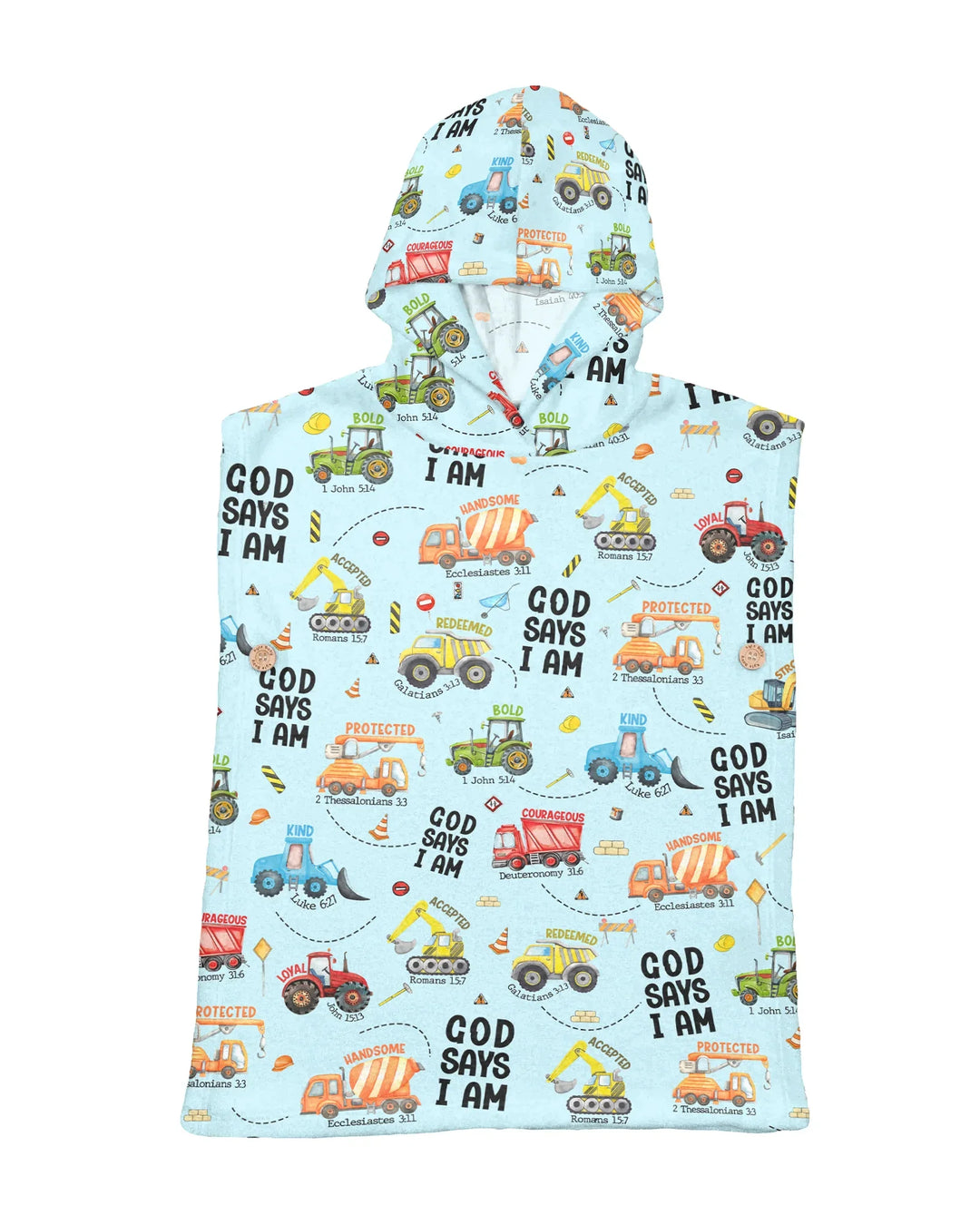 God Says I Am Boy Bamboo Swim Poncho
