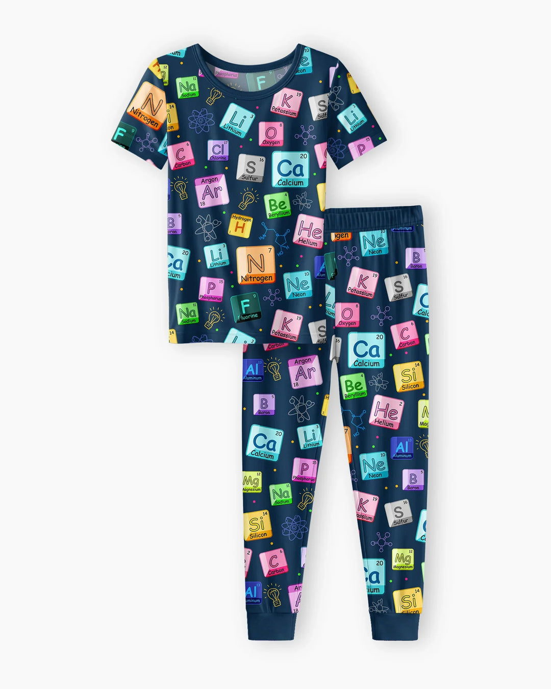Conjunto de pijama de dos piezas de manga corta de bambú
