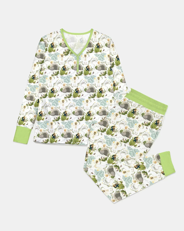 Matthew 28:1–8 He Is Risen Bamboo Women Pajama Set