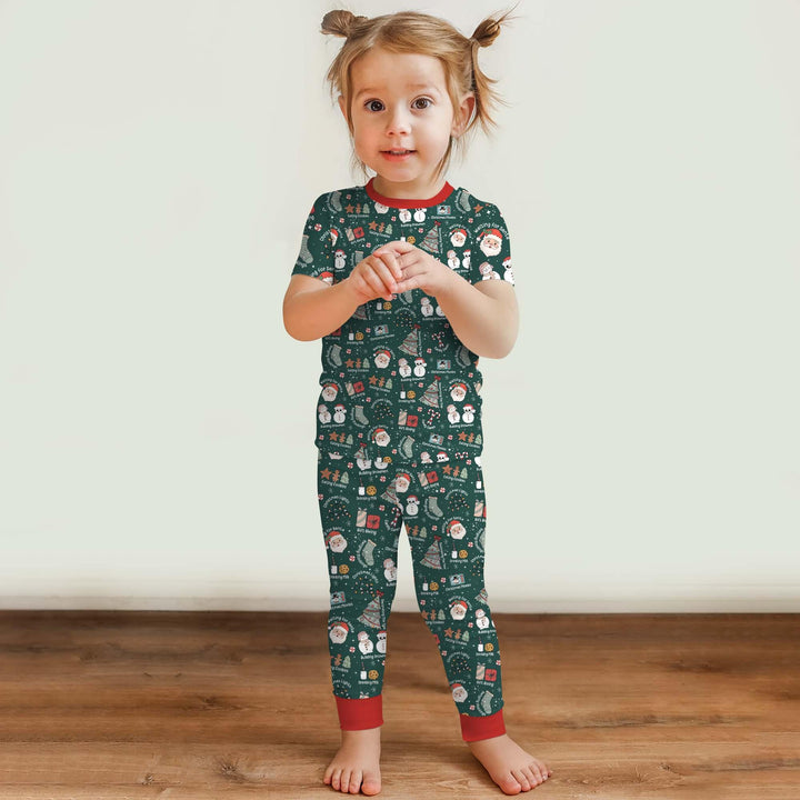Christmas Things Two Piece Short Sleeve Pajama Set