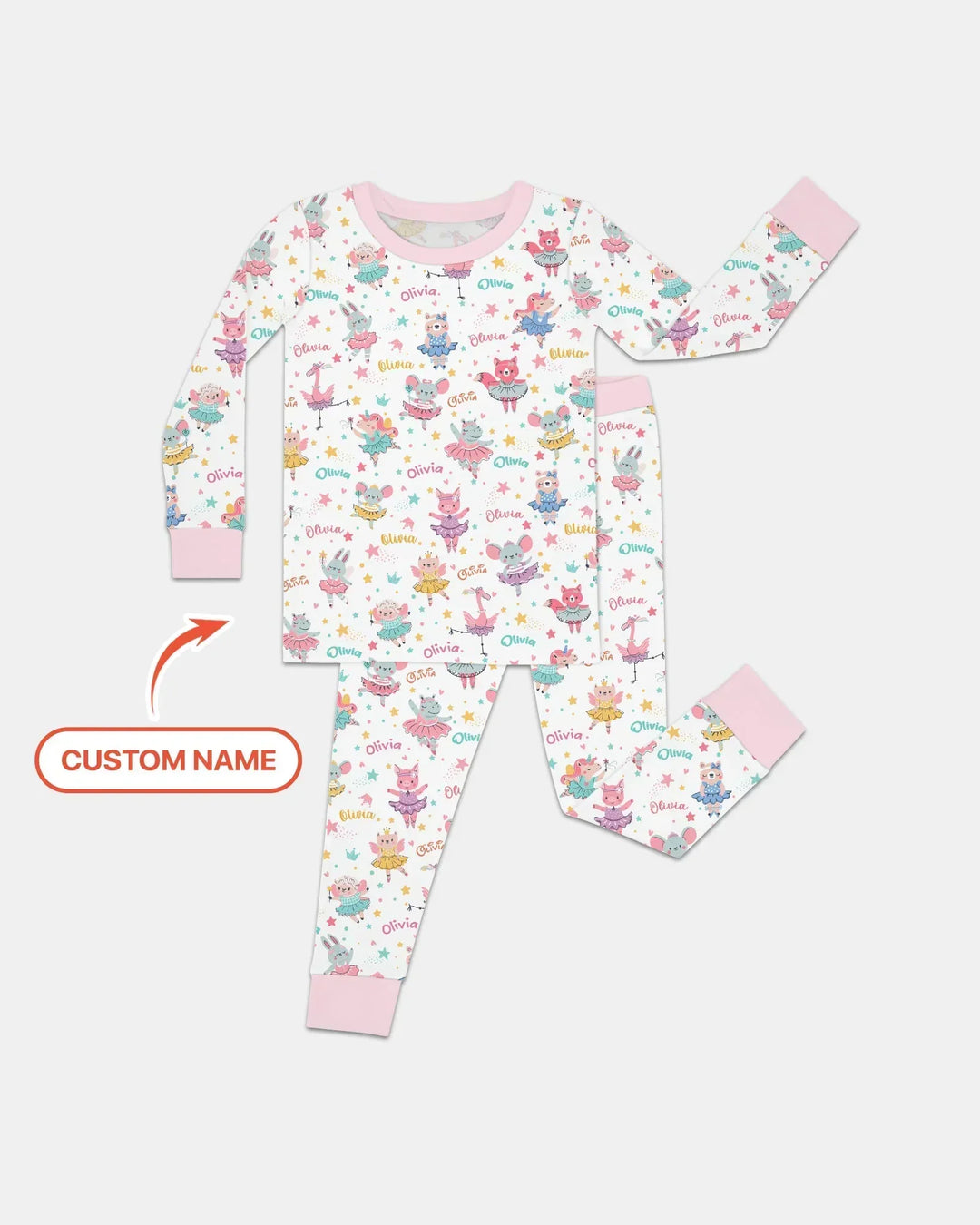 Zweiteiliges Langarm-Pyjama-Set mit Sommerfrüchten