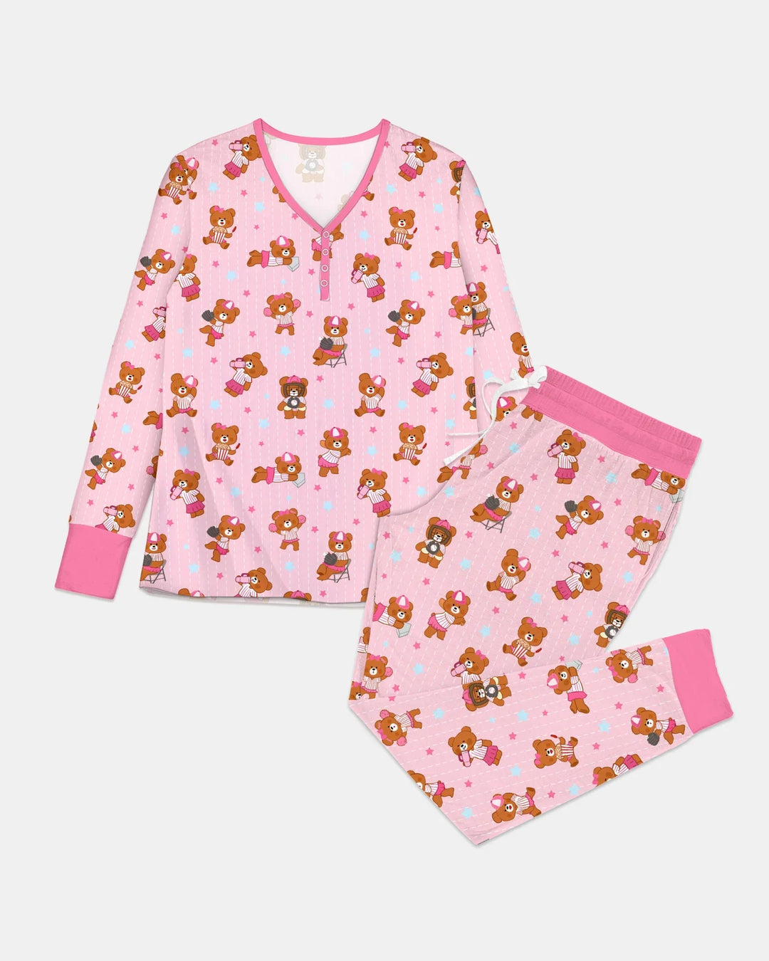Born To Play Baseball Bamboo Women Pajama Set