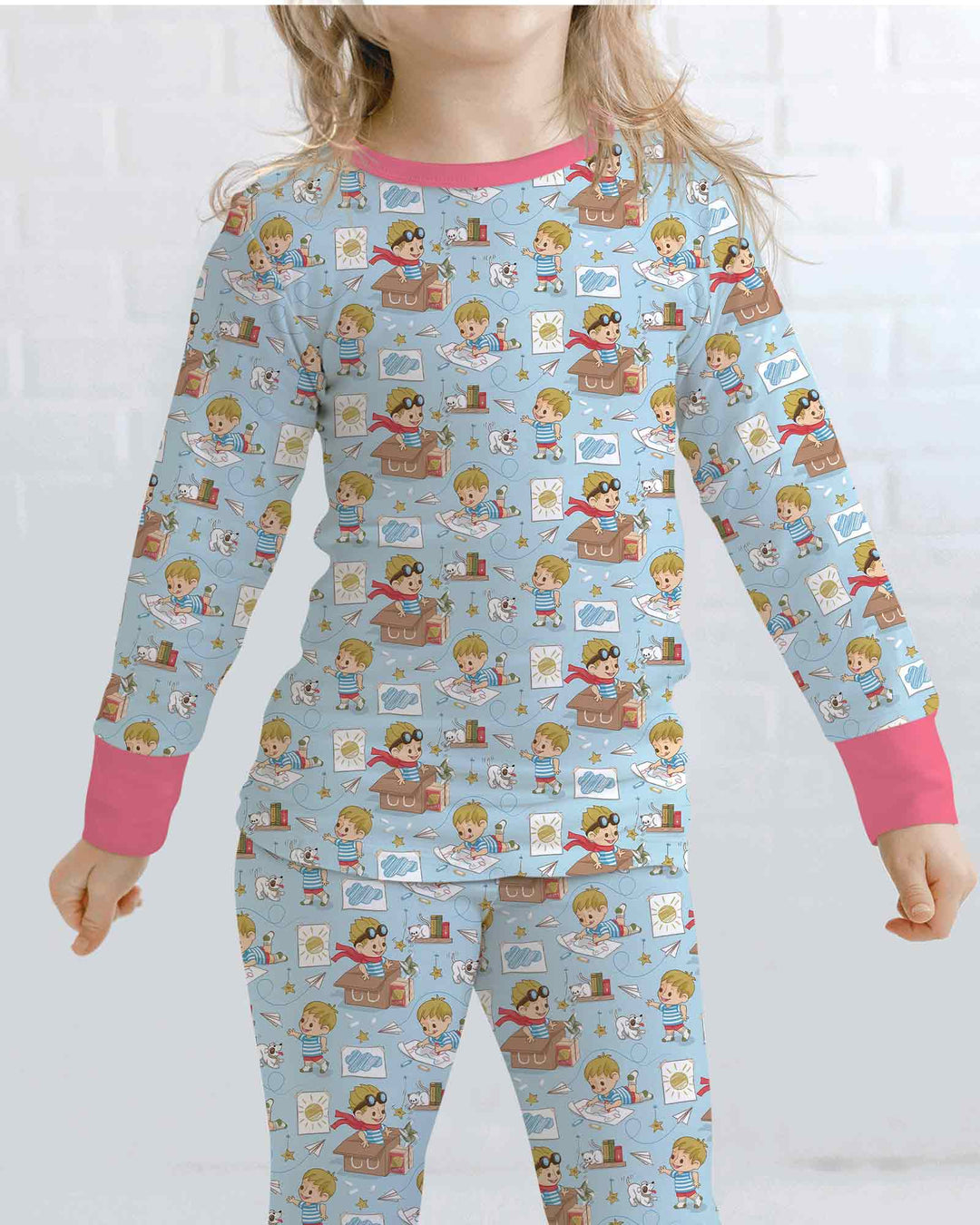 Tiny Explorer Tales Bamboo Two Piece Long Sleeve Pajama Set