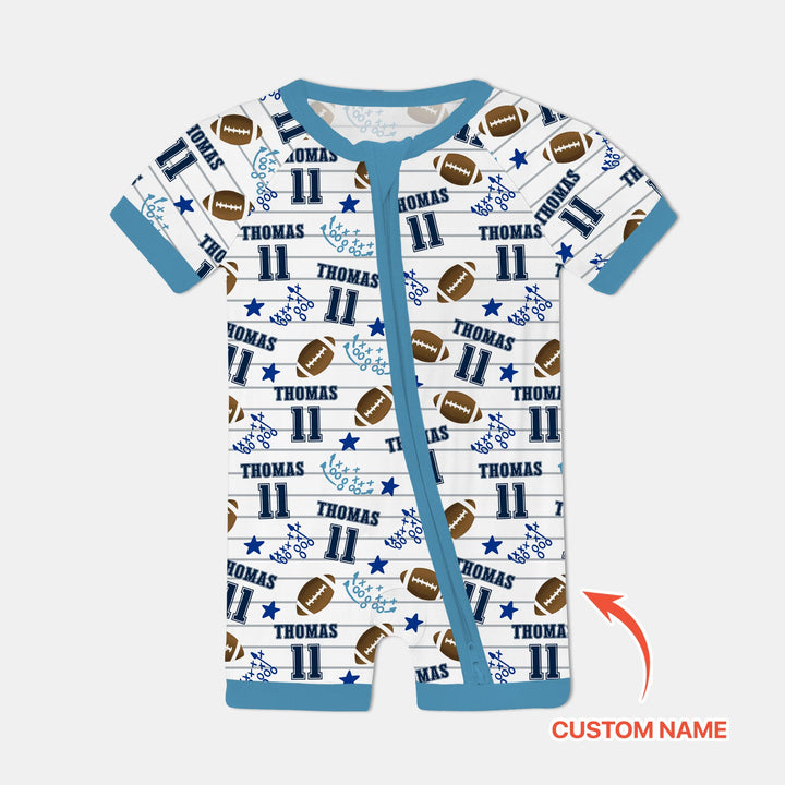 Custom Name Football Time Shorty Zippy