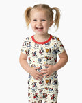 Hispanic Traditional Folkloric Dress Bamboo Two Piece Short Sleeve Pajama Set