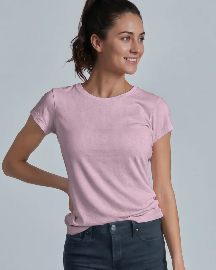 Solid Color Bamboo Women T-Shirt