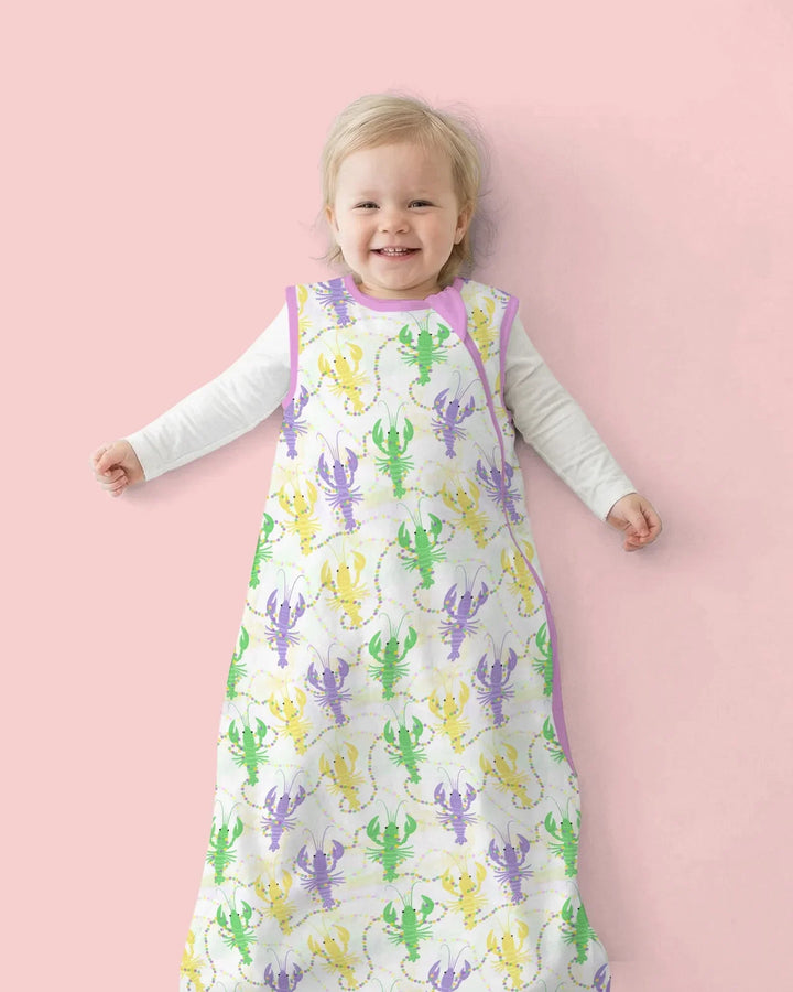 Mardi Gras Crawfish Family Matching Bamboo Sleep Bag