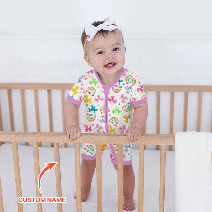 Sweet Balloon Dreams Custom Name Shorty Zippy