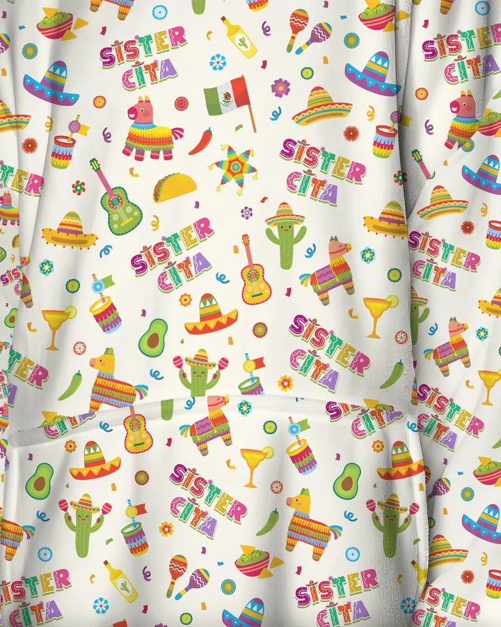 Cinco de Mayo Family Matching Wearable Bamboo Blanket Hoodie