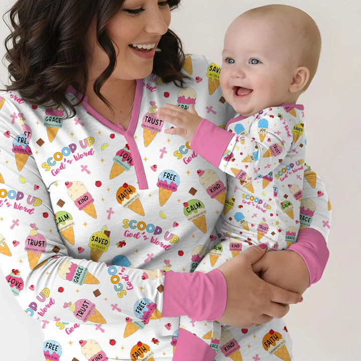 Pijama corto con cremallera de bambú a juego para toda la familia Mini Mystic