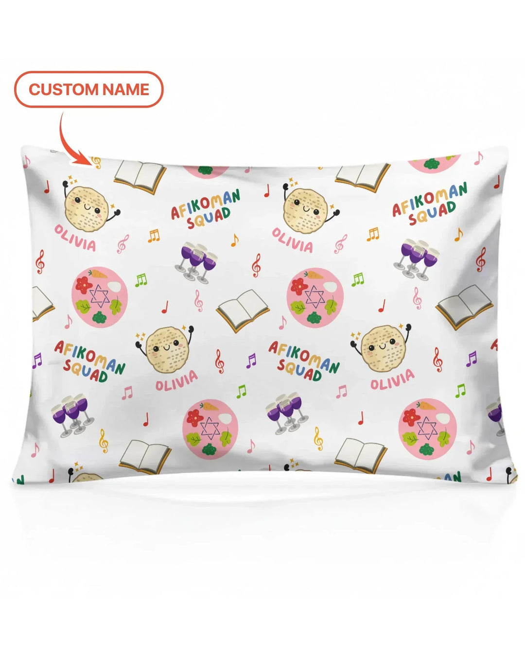 Custom Name Passover Afikoman Squad Pillow Case