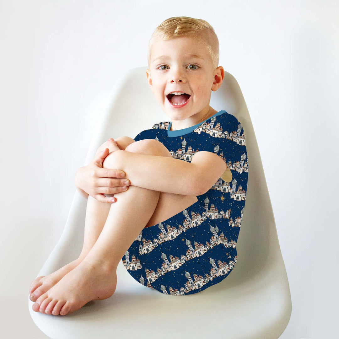 O Little Town of Bethlehem Two Piece Short Sleeve Shorts Pajama Set