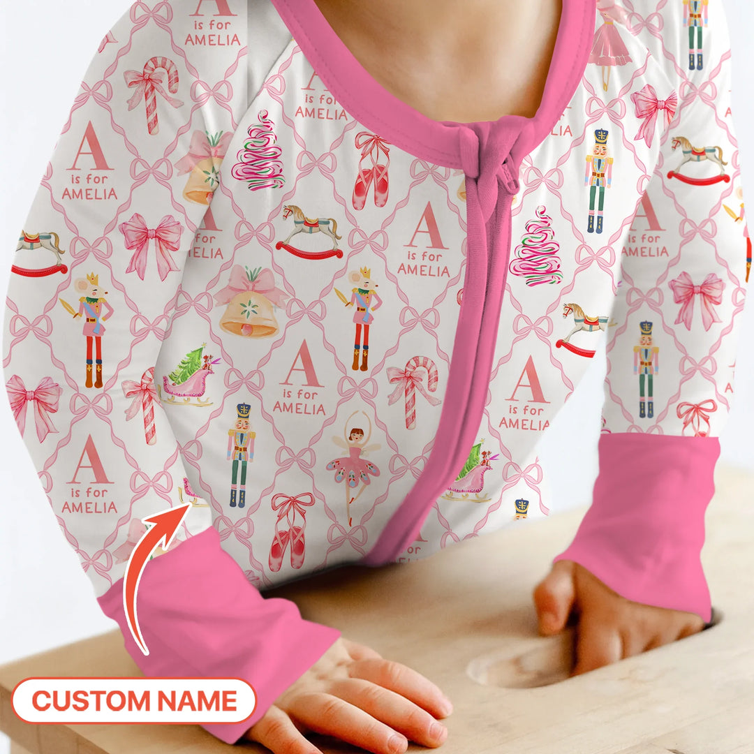 Nutcracker Sweet Dreams Custom Name Convertible Zippy , Nutcracker Sweet Dreams Custom Name Convertible Zippy - 0-3M