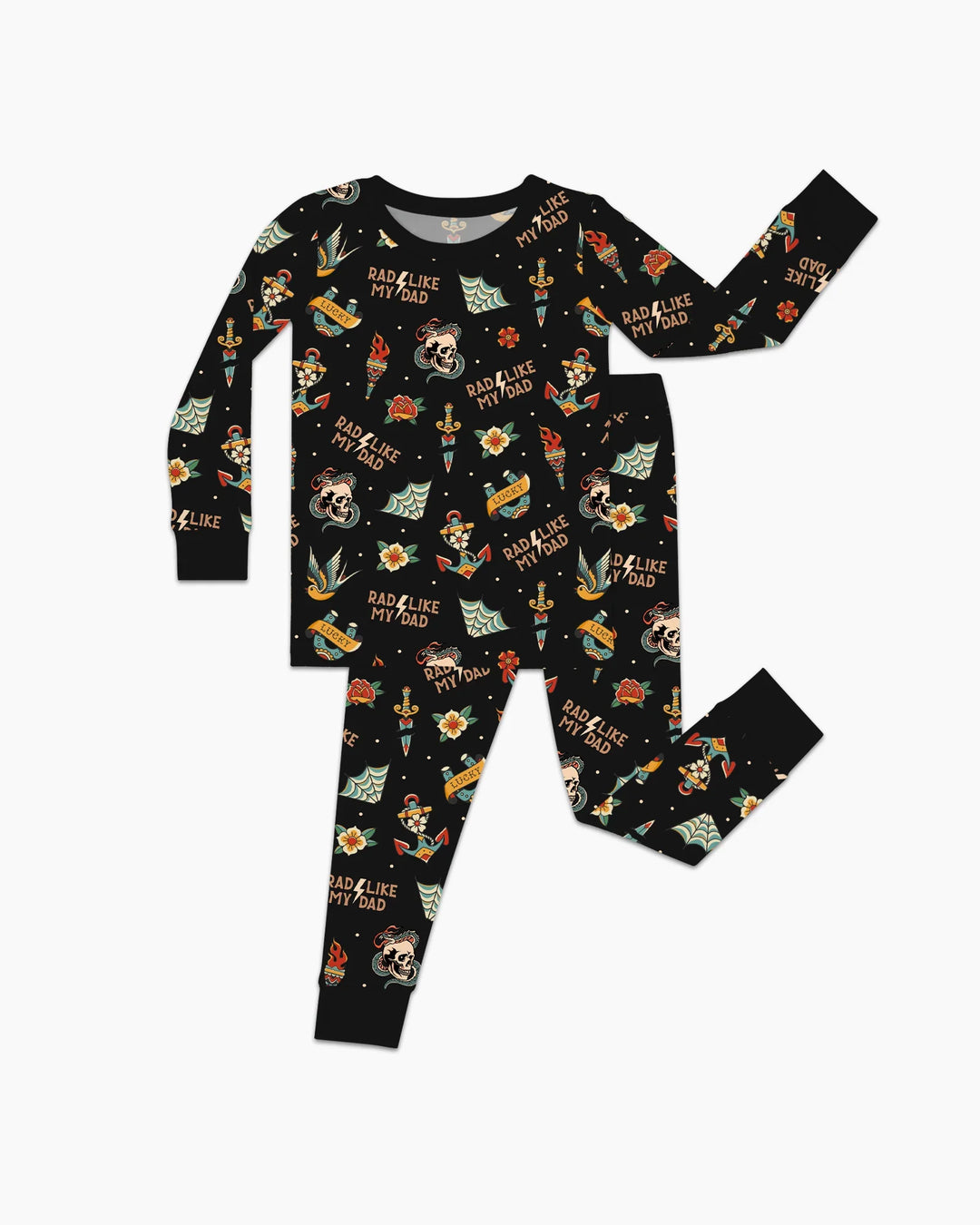 Rad Dad Society Daddy & Me Matching Bamboo Two Piece Long Sleeve Pajama Set