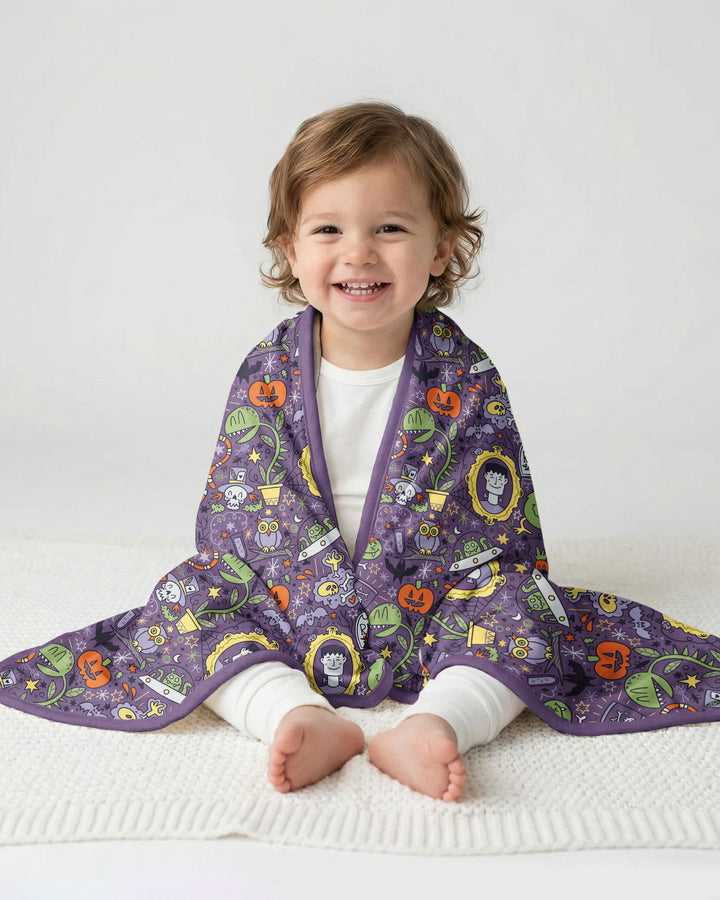 Halloween Monster Fun Bamboo Blanket