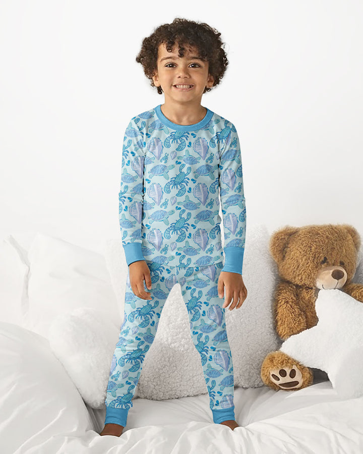 Seaside Sweeties Bamboo Two Piece Long Sleeve Pajama Set