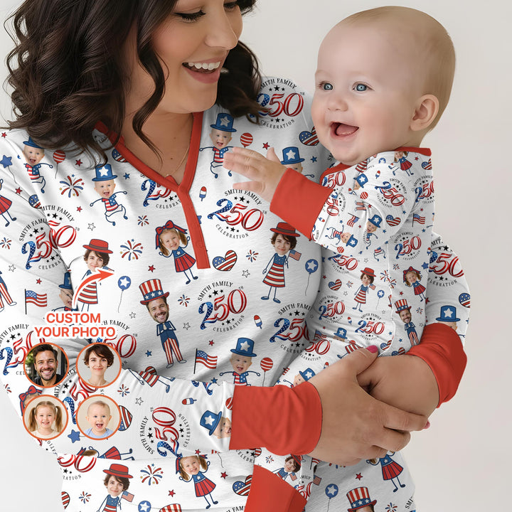 Custom Photo Smith Family Celebration Bamboo Convertible Zippy