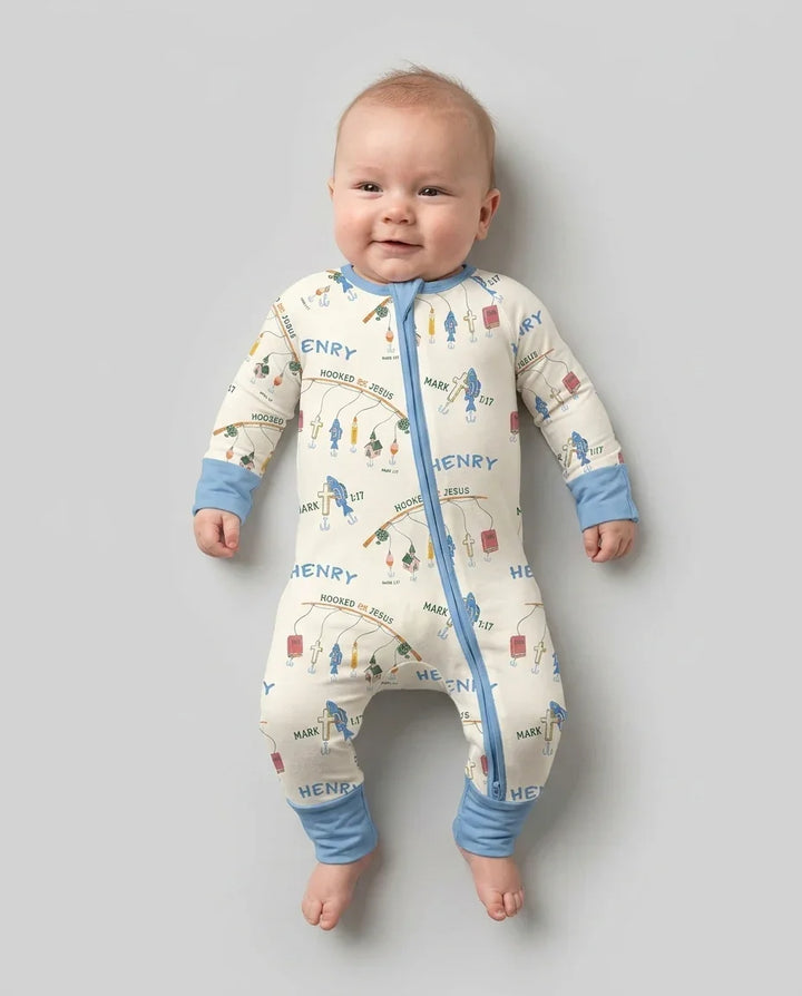Hooked On Jesus Fishing Matching Bamboo Convertible Zippy