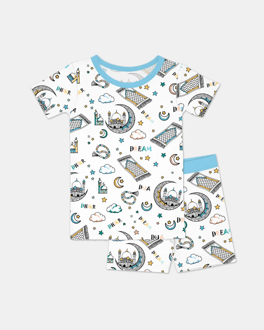 Dua, Dhikr, Dream Matching Family Two Piece Short Sleeve Shorts Pajama Set