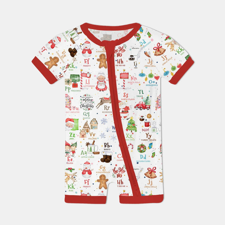 Christmas Alphabet Shorty Zippy