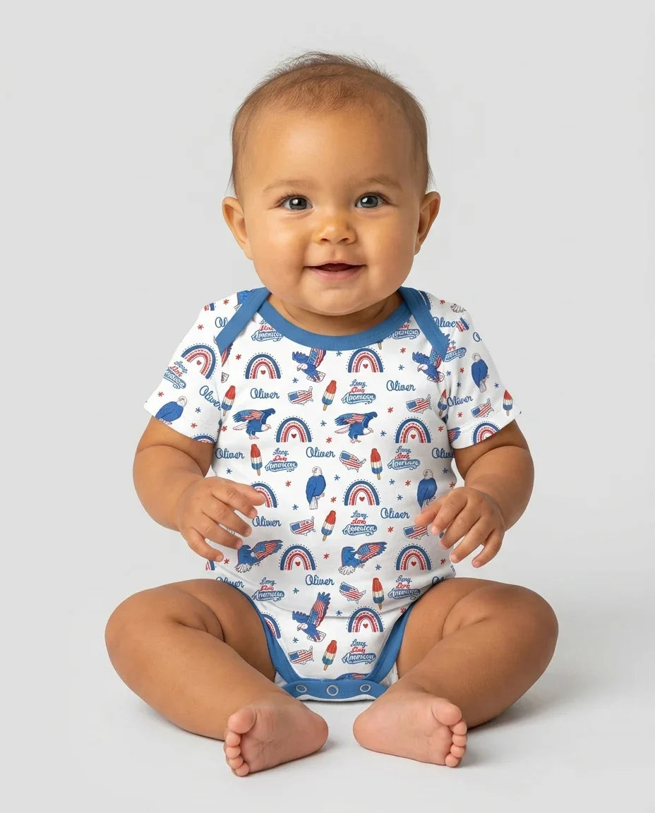 Gerippte Babykleidung mit individuellem Foto - Weich &amp; Skizzenhaft